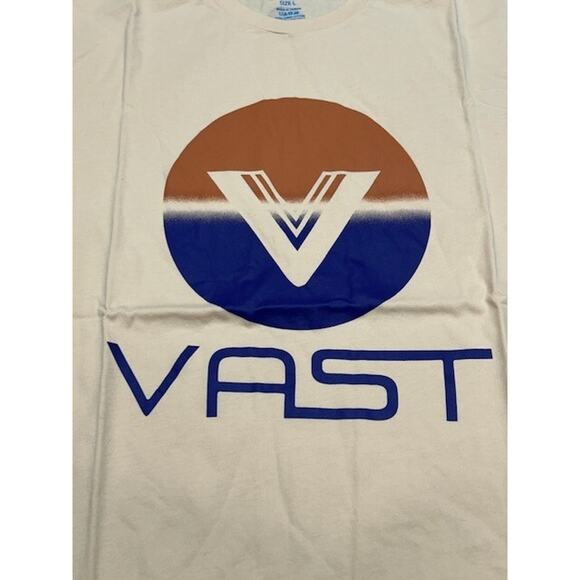 NWT VastLife Mens Spell Out Graphic T-Shirt Short Sleeve Crew Neck Peach Size L - Picture 3 of 9